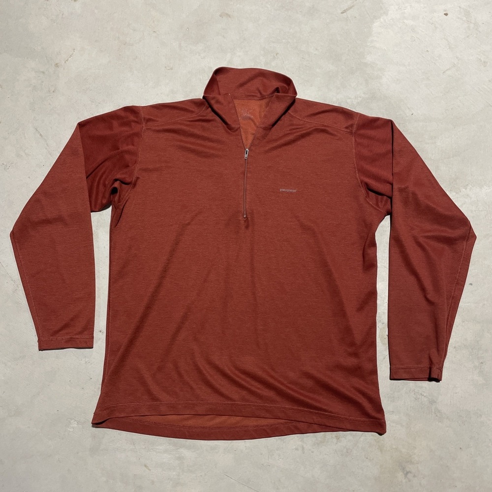 Patagonia Men's L Capilene 1/4 Zip Long Sleeve Pullover Base Layer Shirt Hiking